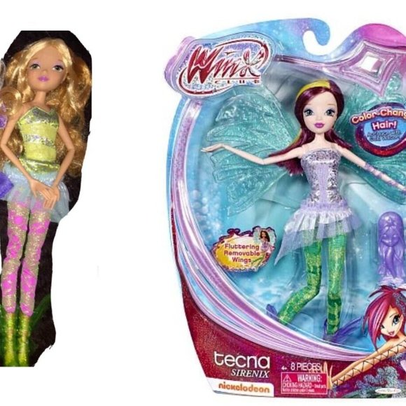 Winx Club SIRENIX TECNA & Flora dolls 2013 Jakks Pacific 11.5" - Picture 3 of 5